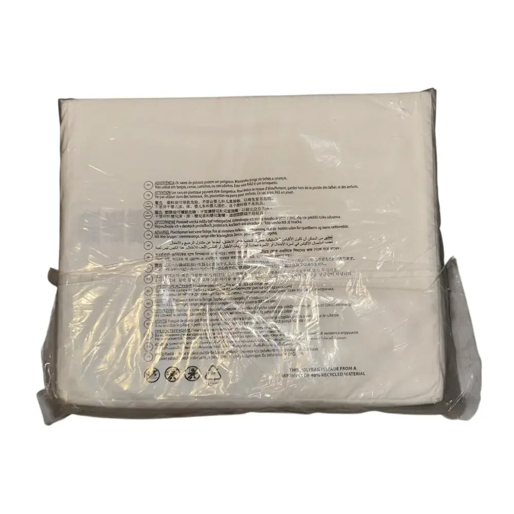 NEW Ralph Lauren King Flat Sheet Palmer White Polo Navy Organic Cotton Old Money